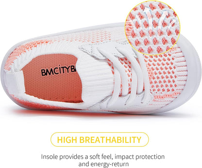 BMCiTYBM Baby Sneakers Girls Boys Lightweight Breathable Mesh First Walkers Shoes 6-24 Months