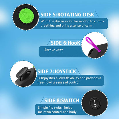 Fidget Dodecagon –12-Side Fidget Toys Cube Relieves Stress and Anxiety Anti Depression Cube for