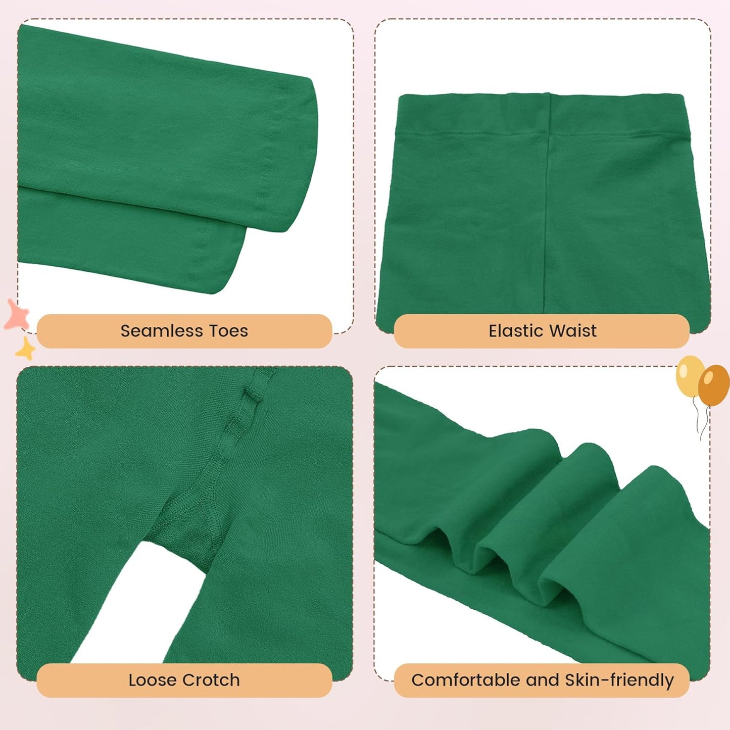 Girls Ballet Dance Tights for Toddler Baby Soft Athletic Leggings Infant Elastic Dance Tights for