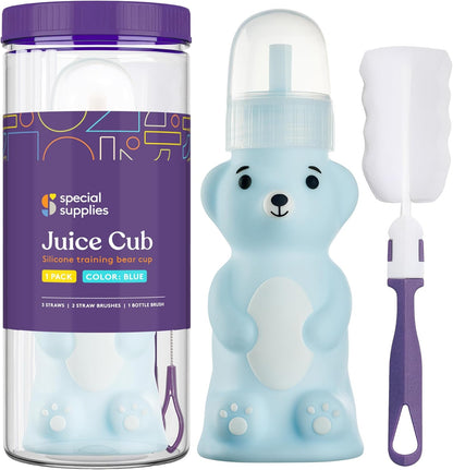 Special Supplies Honey Bear Straw Cup Long Straws, Squeezable Therapy and Special Needs Assistive