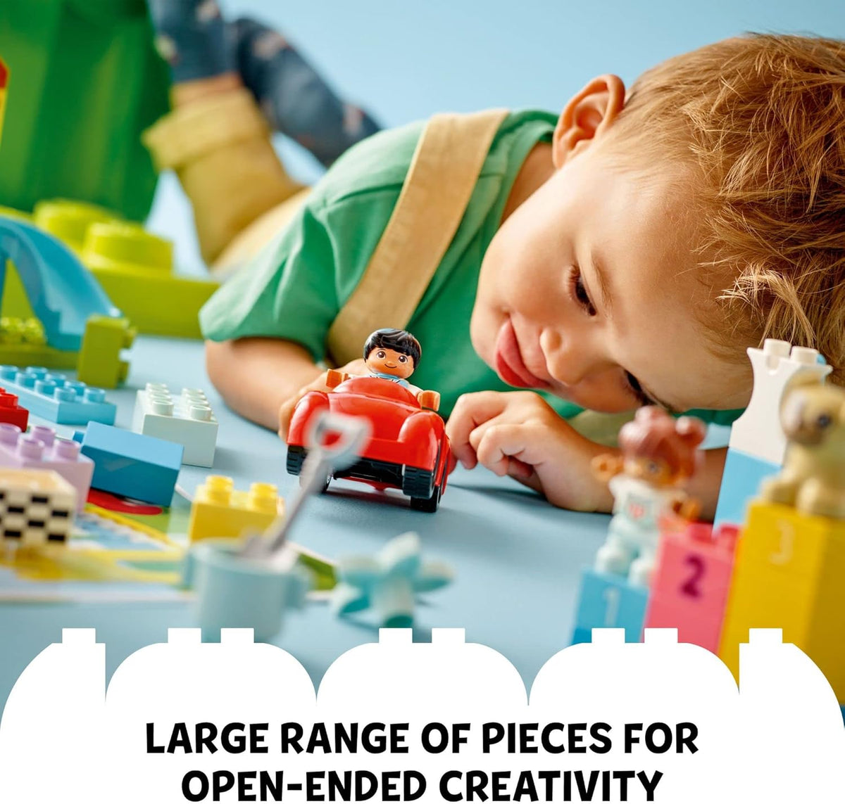 LEGO DUPLO Classic Deluxe Brick Box 10914 Starter Set - Features Storage Box, Bricks, Duplo