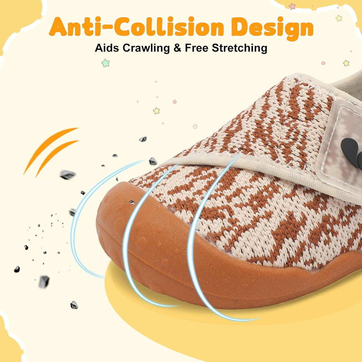 FEETCITY Baby First Walking Shoes Wide Baby Shoes Infant Sneakers Newborn Crib Shoe Barefoot