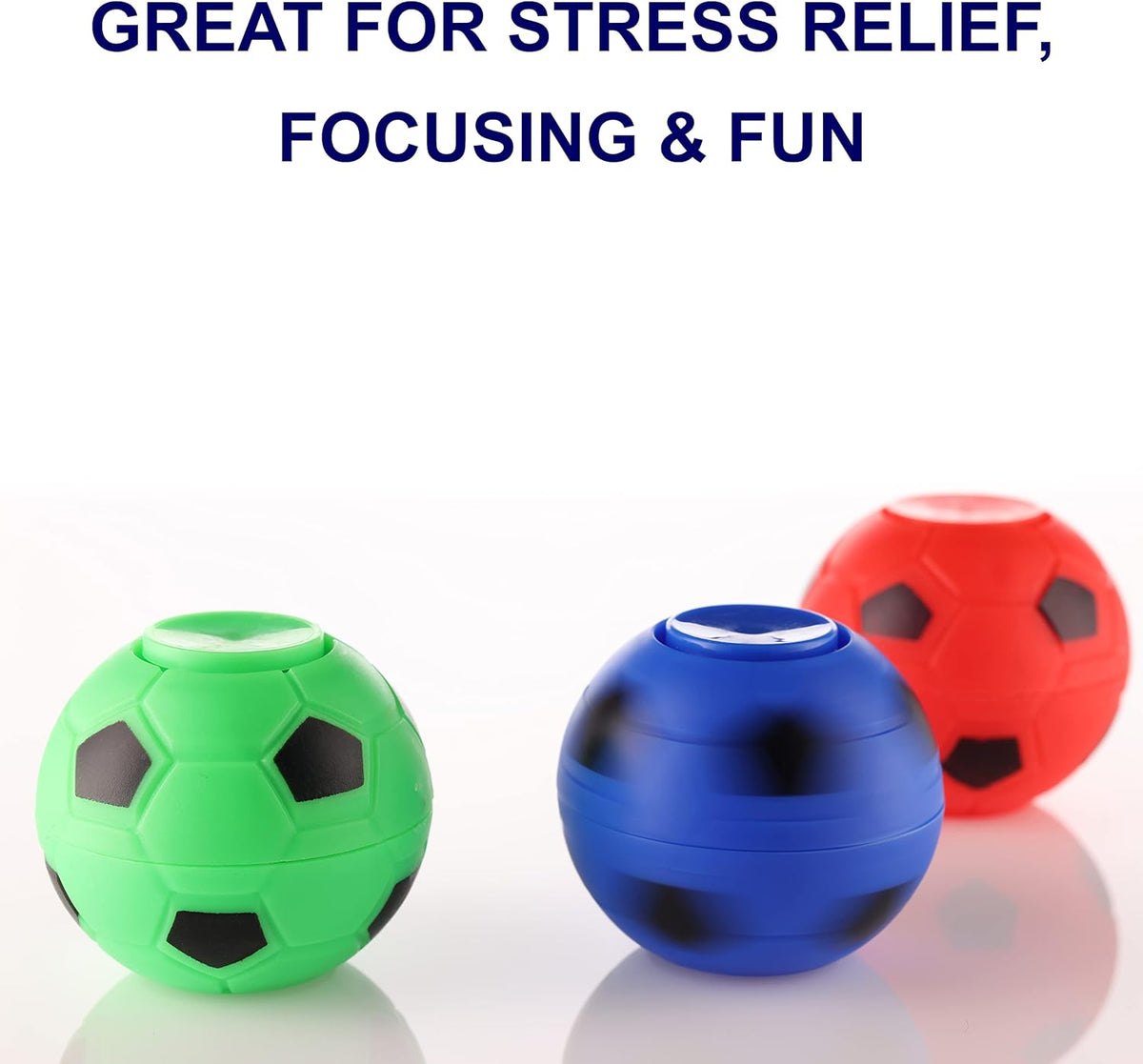 Entervending Fidget Spinners - 2 Inch Stress Balls in The Gift Box - 6 Pcs Soccer Party Favors for