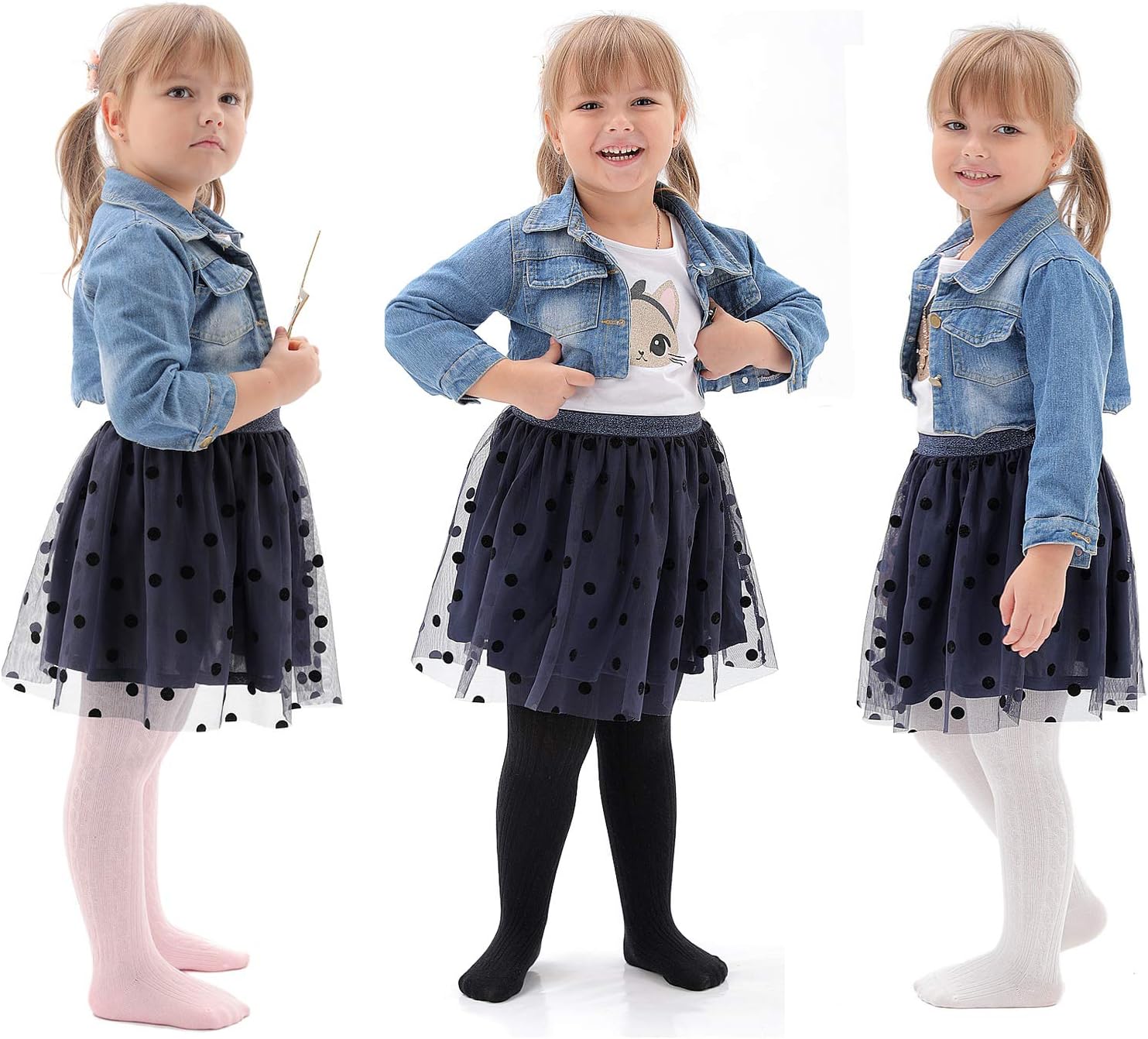 EPEIUS Baby Girl Tights Thick Cable Knit Leggings Stockings Cotton Pantyhose for Newborn Infant
