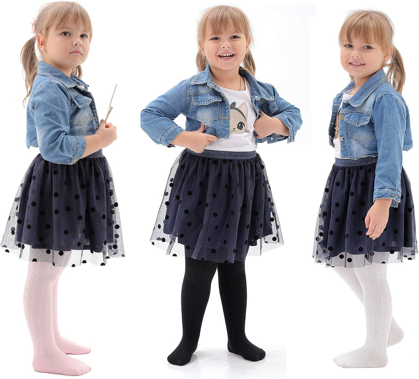 EPEIUS Baby Girl Tights Thick Cable Knit Leggings Stockings Cotton Pantyhose for Newborn Infant