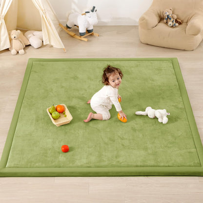Ultra Soft Baby Play Mat,1.3" Thick Elasti-Foam Tummy Time Mat for