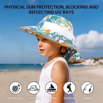 Baby Sun Hat with Neck Flap for Sun Protection Toddler Beach Hat UPF 50+ Outdoors 0-6 Years Boys