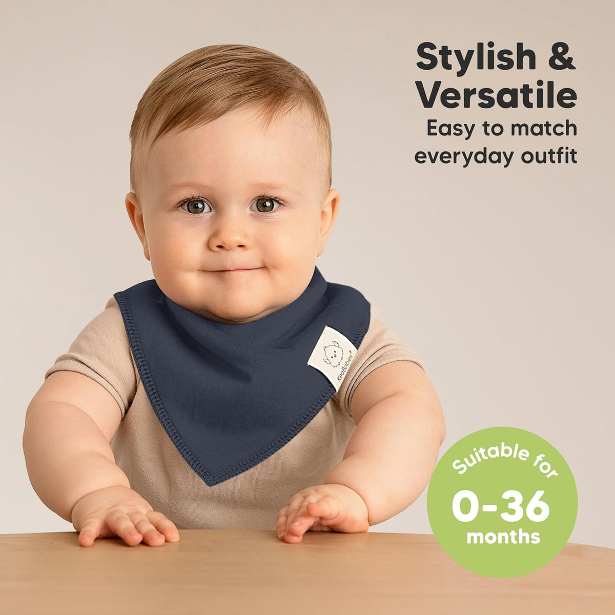8-Pack Organic Baby Bandana Bibs for Boys, Girls - Super Absorbent Triangle Baby Bibs for Drooling