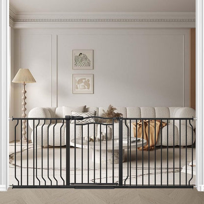 Fairy Baby 67.3"-81.1" Extra Wide Baby Gate for Stairs, Large Pet Dog Gate for Wide Openings