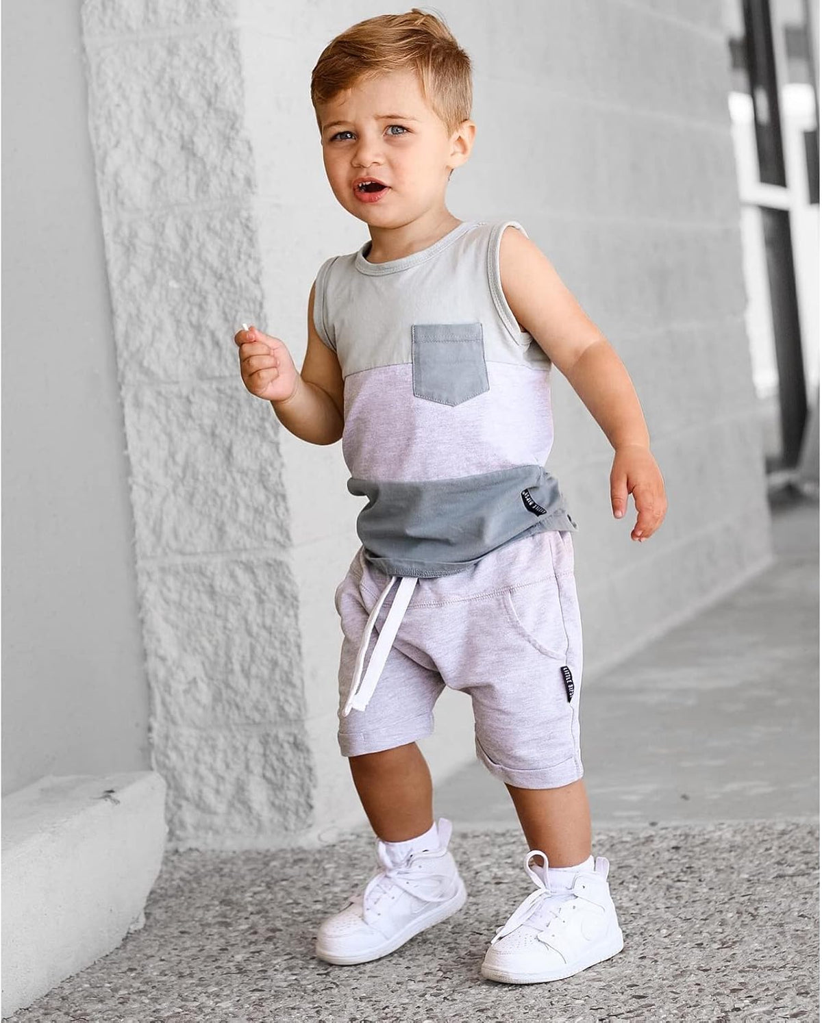 Kupretty Baby Boy Summer Clothes Sleeveless Tank Tops Vest T-Shirt + Casual Shorts Toddler Outfits