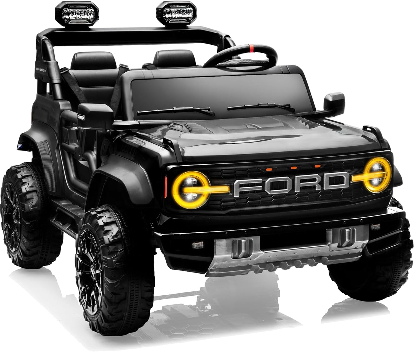 24V Ride on Toys for Big Kids, Licensed Ford Bronco Raptor Electric Car 2 Seater with Remote