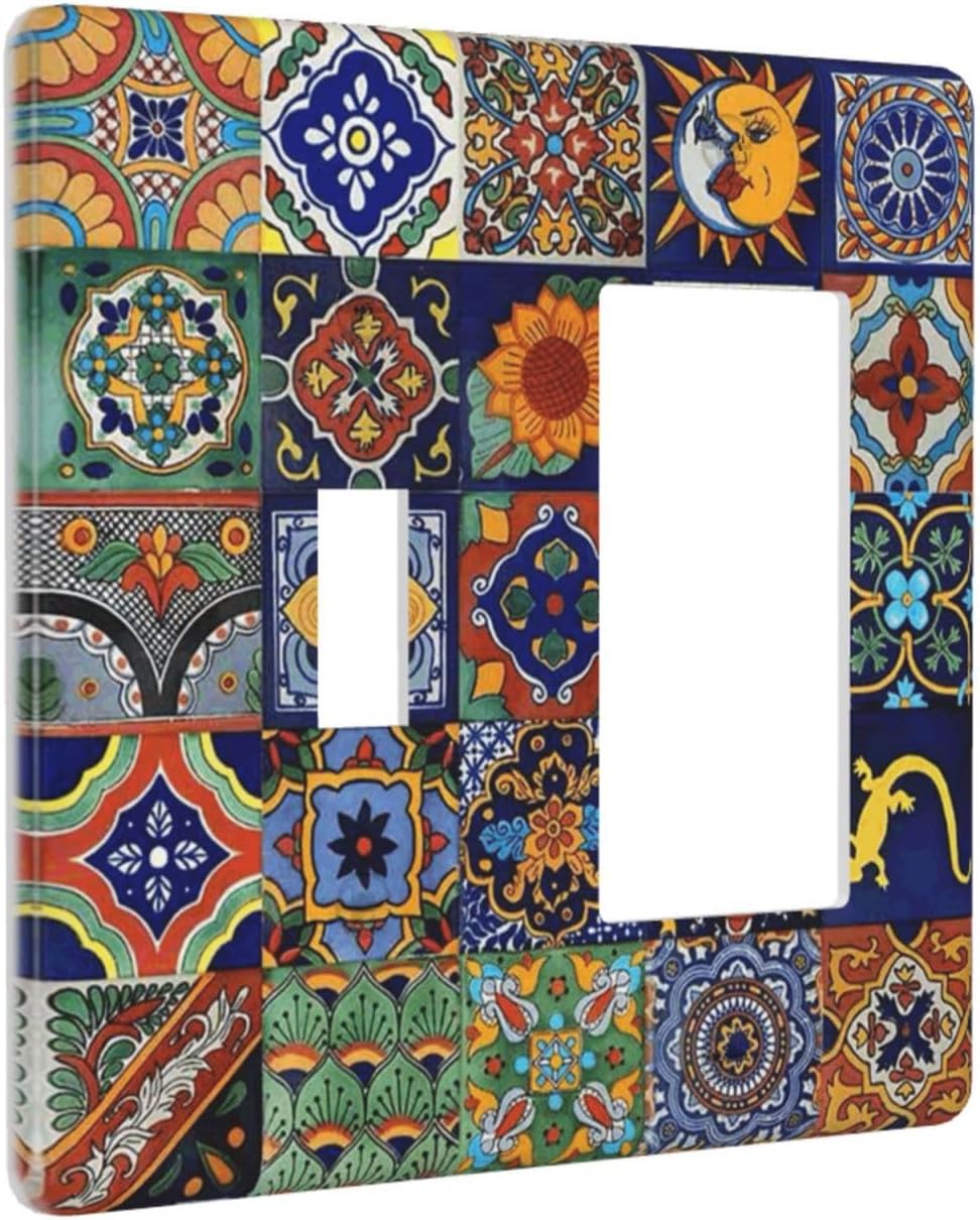 Talavera Mexican Tiles Traditional Color Decoration Print Outlet Covers 1 Toggle 1 Rocker