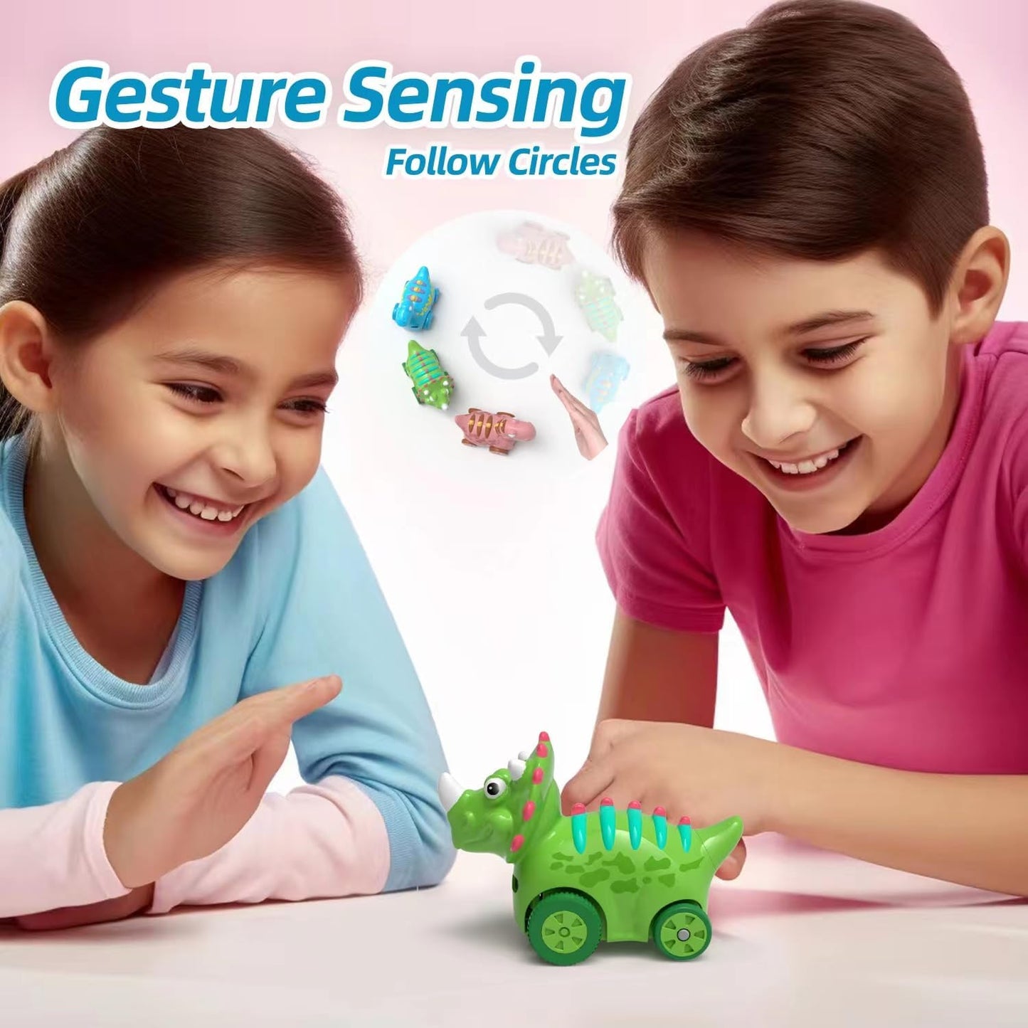 Interactive Musical Walking Following Dinosaur Toy, Rechargeable Sensory Music Development Toy, Fun