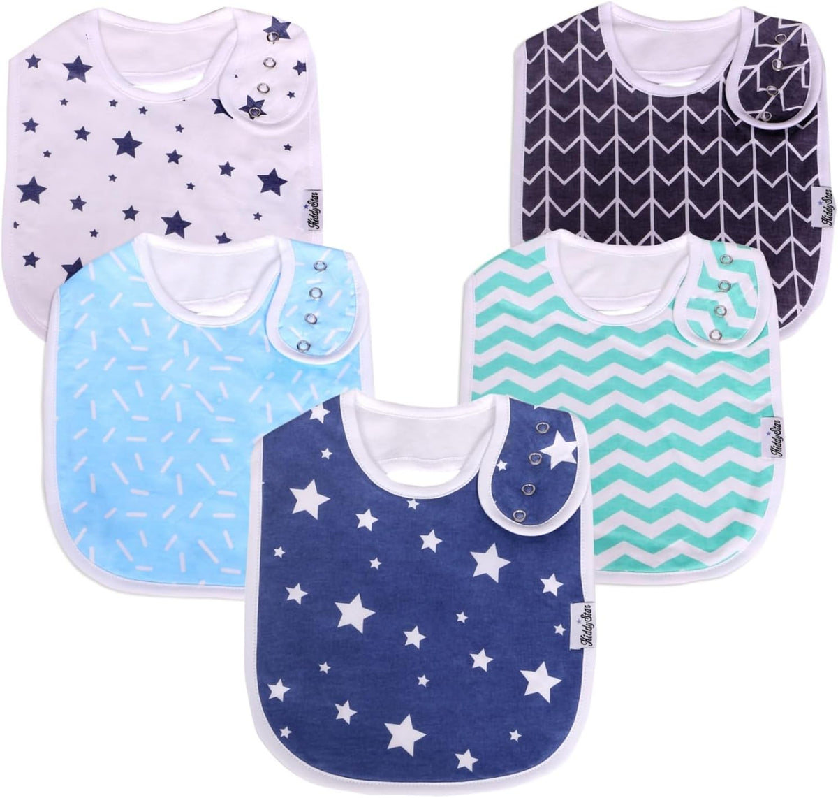Organic Cotton Baby Bibs – Soft Teething & Drool Bib for Newborns & Toddlers – Hypoallergenic