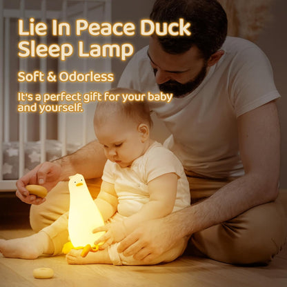 Existential Crisis Duck Lamp - 3-Level Dimmable Rechargeable Night Light for Kids Breastfeeding &