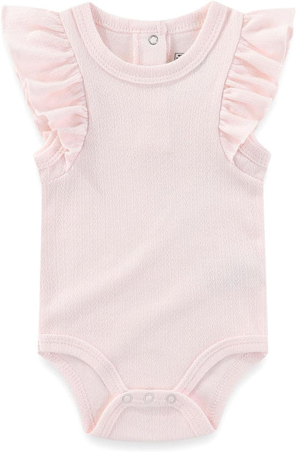 Baby Bodysuit and Pant Set Summer Ribbed Mix Match Infant Boy Girl Clothes Outfits