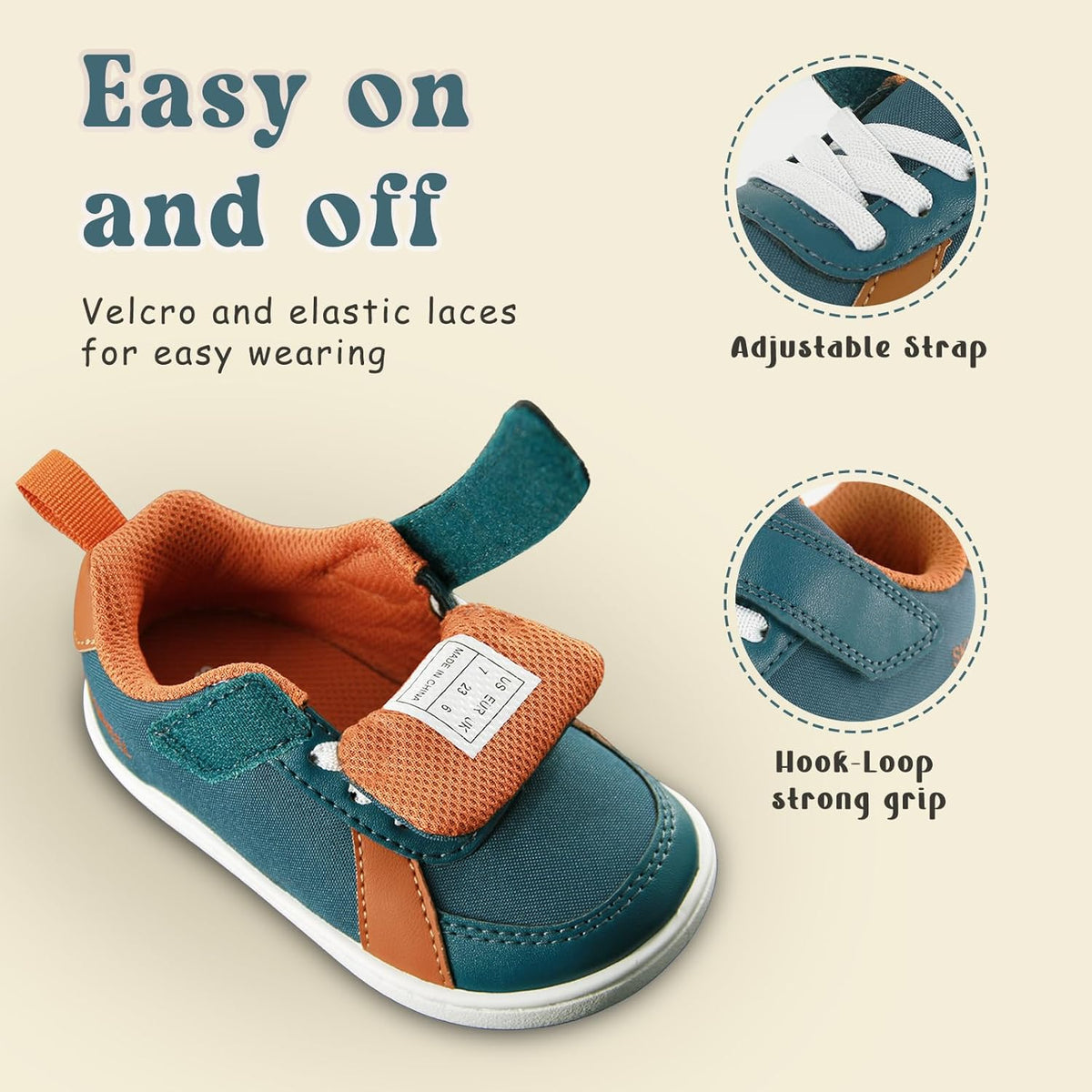 SKYWHEEL Toddler Wide Toe Box Barefoot Shoes Boys Sneakers Kids Tennis Shoes Comfort Lightweight