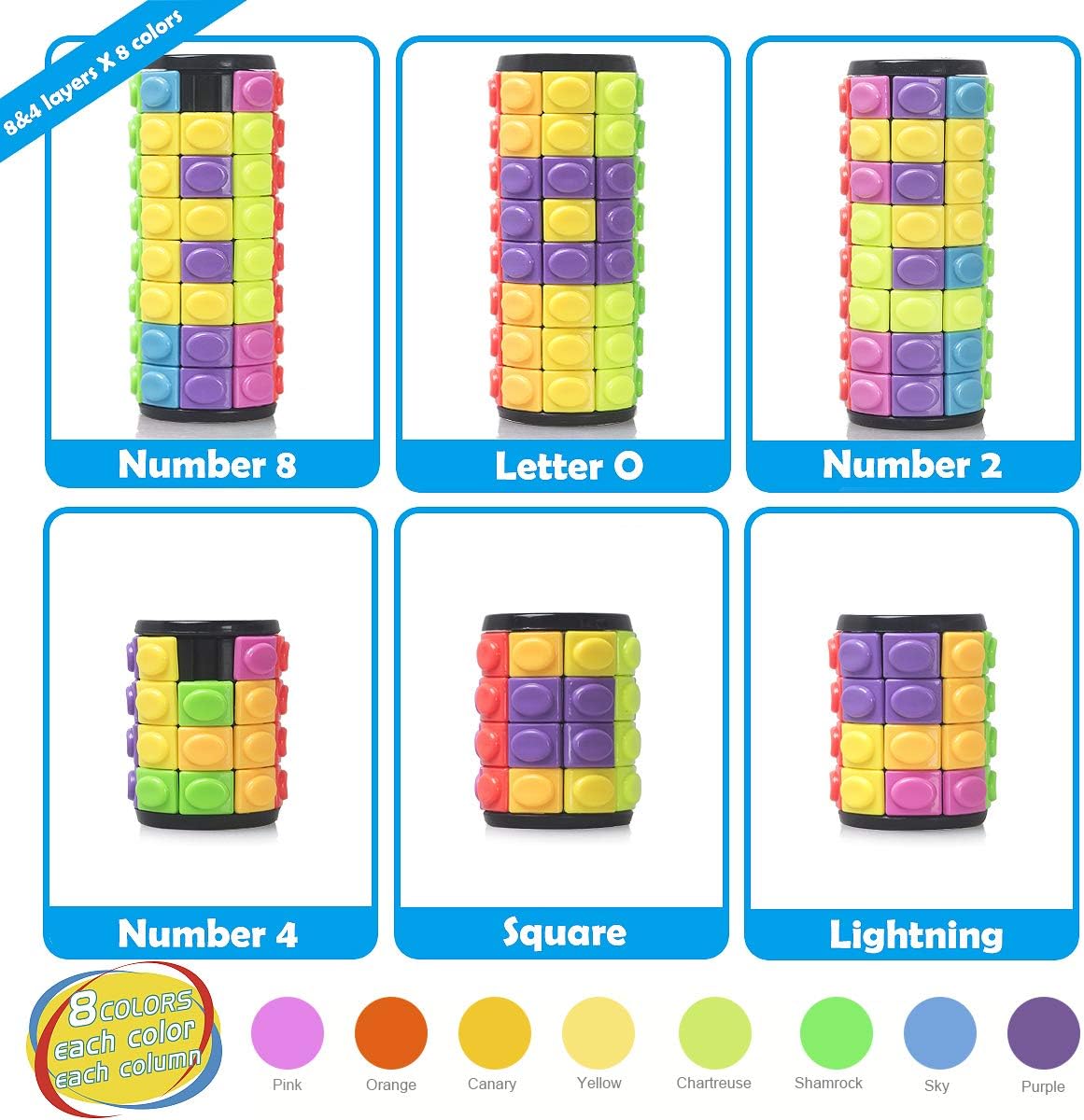 R.Y.TOYS Rotate and Slide Puzzle-Design Patent,Fidget Toys(Restore Order/Create Patterns) 8