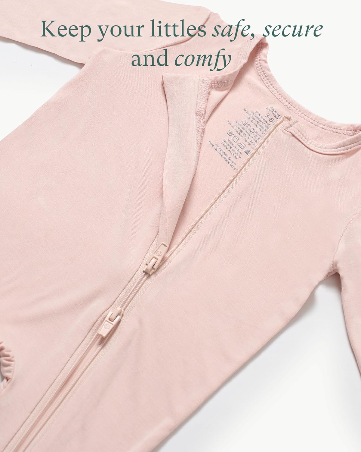 Baby Zipper Footie Pajamas, Supersoft Bamboo Rayon Baby Footed Pjs Boy Girl 0-3-6-9-18-24 Month