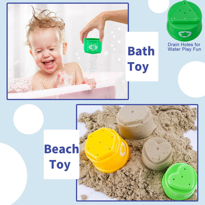 WEEJOYGAM Baby Stacking Cups, Nesting Stacking Toys for Toddlers 1-3 Montessori Toys for 1 Year Old