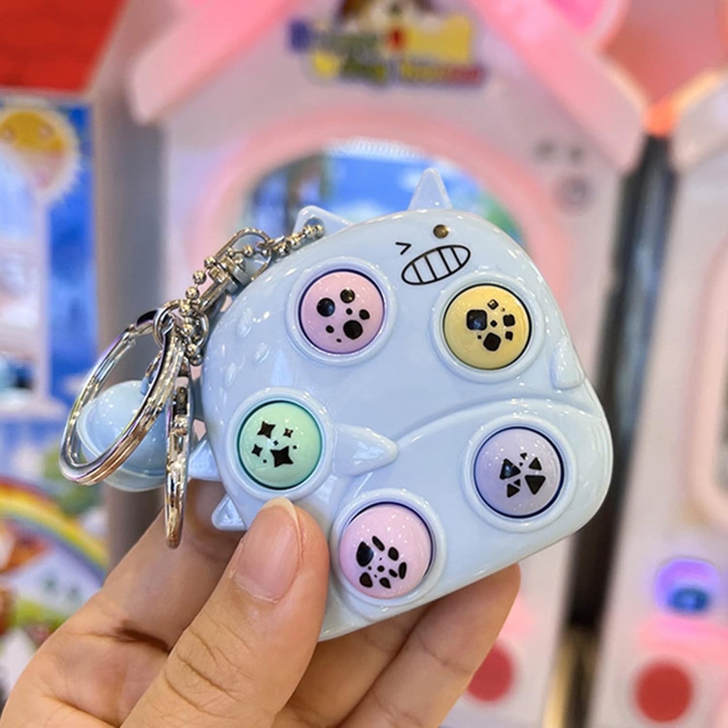 Light Green Hamster Catching Game Keychain, Stress Relief Sensory Fidget Toy Hand Eye Coordination