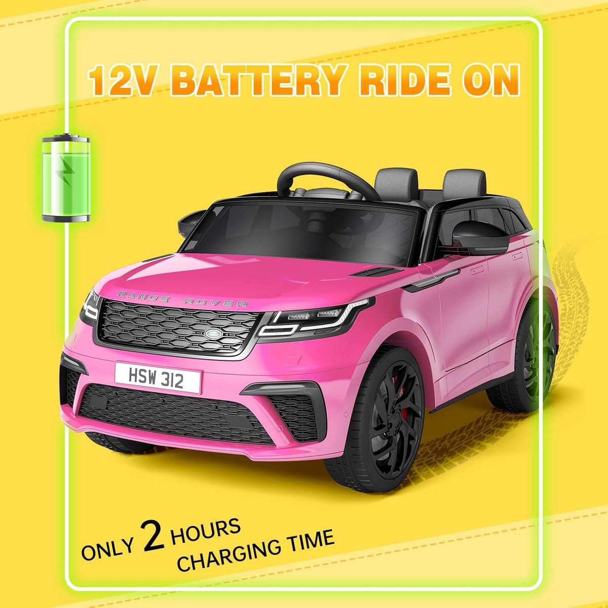 Hetoy Kids Ride On Car with Remote, Licensed Land Rover Kids Electric Car, Ride On Toys for Kids
