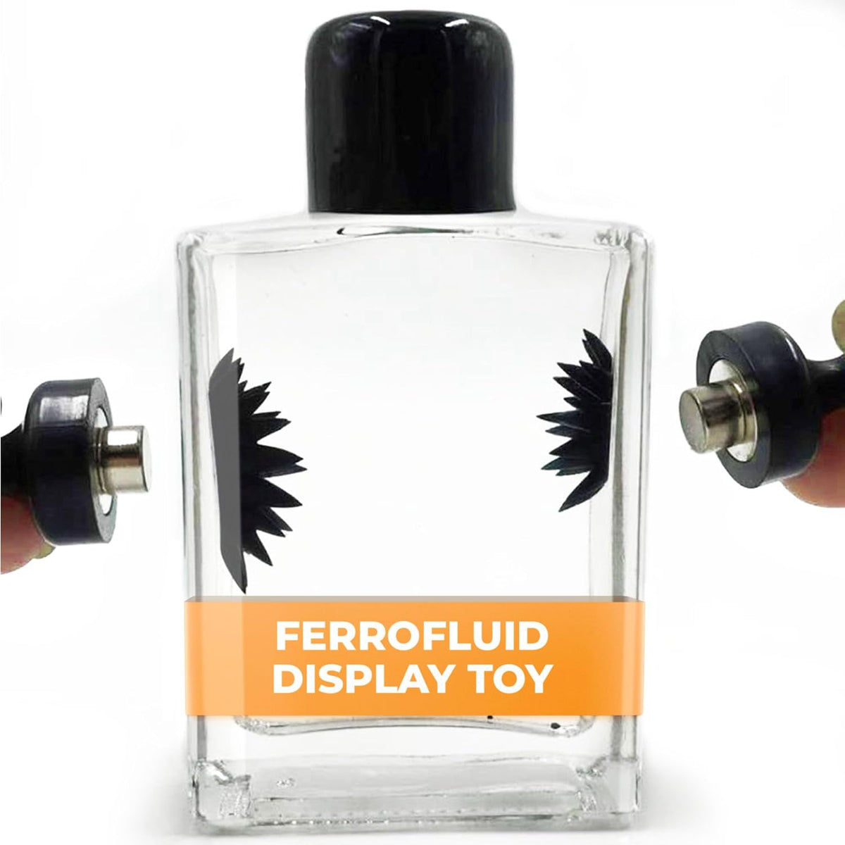 FerroFluid Display Toy Bottle – Ferro Fluid Liquid Metal STEM Toy, Magnetic Desk Toy with Neodymium