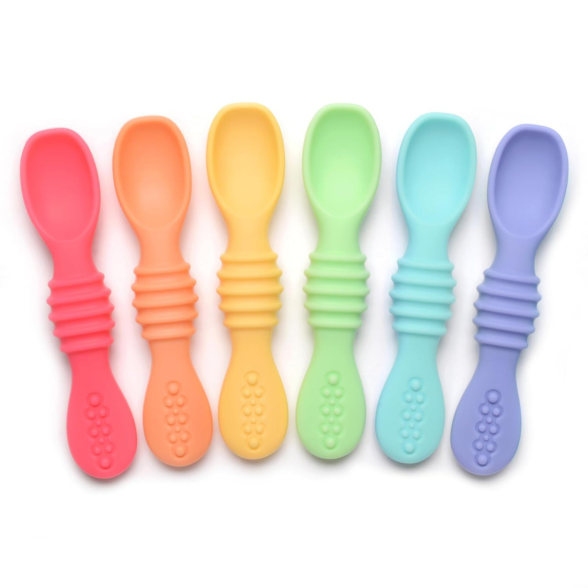 PrimaStella Silicone Chew Spoon Set for Babies and Toddlers | Safety Tested | BPA Free | Microwave