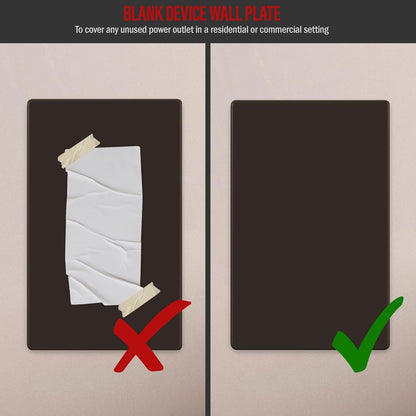 ENERLITES Screwless Blank Wall Plate, Child Safe Blank Device Outlet Cover, Standard Size, 1-Gang