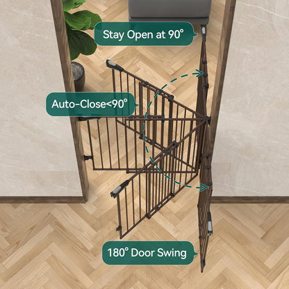 Babelio 26-43" No Bottom Bar Baby Gate for Babies, Elders and Pets, 2-in-1 Hardware Mount Dog Gate