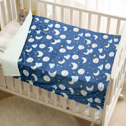 Baby Blankets for Unisex Boys Girls, Super Soft Nursery Minky Blankets, 30 x 40 inch Outer Space