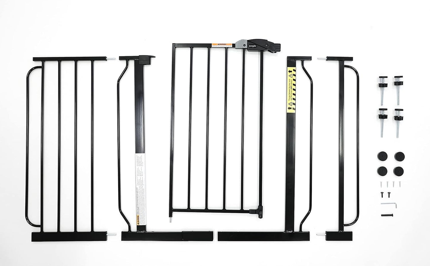Regalo Easy Step 49-Inch Extra Wide Baby Gate, Includes 4-Inch and 12-Inch Extension Kit, 4 Pack of