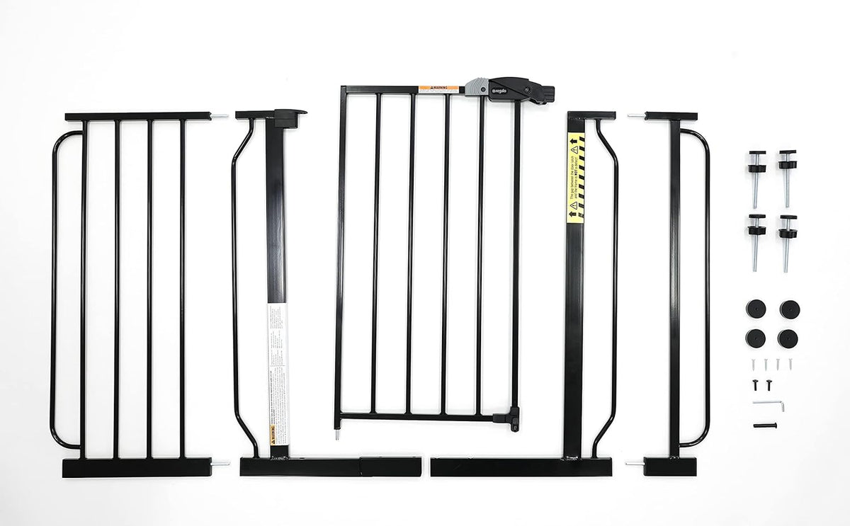 Regalo Easy Step 49-Inch Extra Wide Baby Gate, Includes 4-Inch and 12-Inch Extension Kit, 4 Pack of