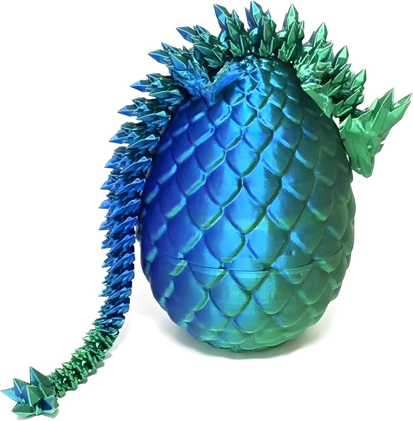 3D Printed Dragon Egg,Mystery Crystal Dragon Fidget Toys,Articulated Dragon,Home Desk Decor Easter