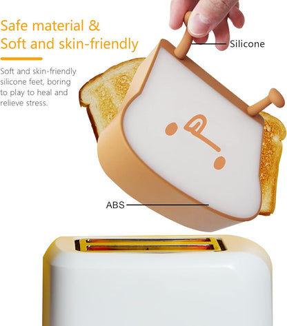 QANYI Cute Night Light Toast Bread LED Night lamp with Rechargeable, Portable Bedroom Bedside Bed