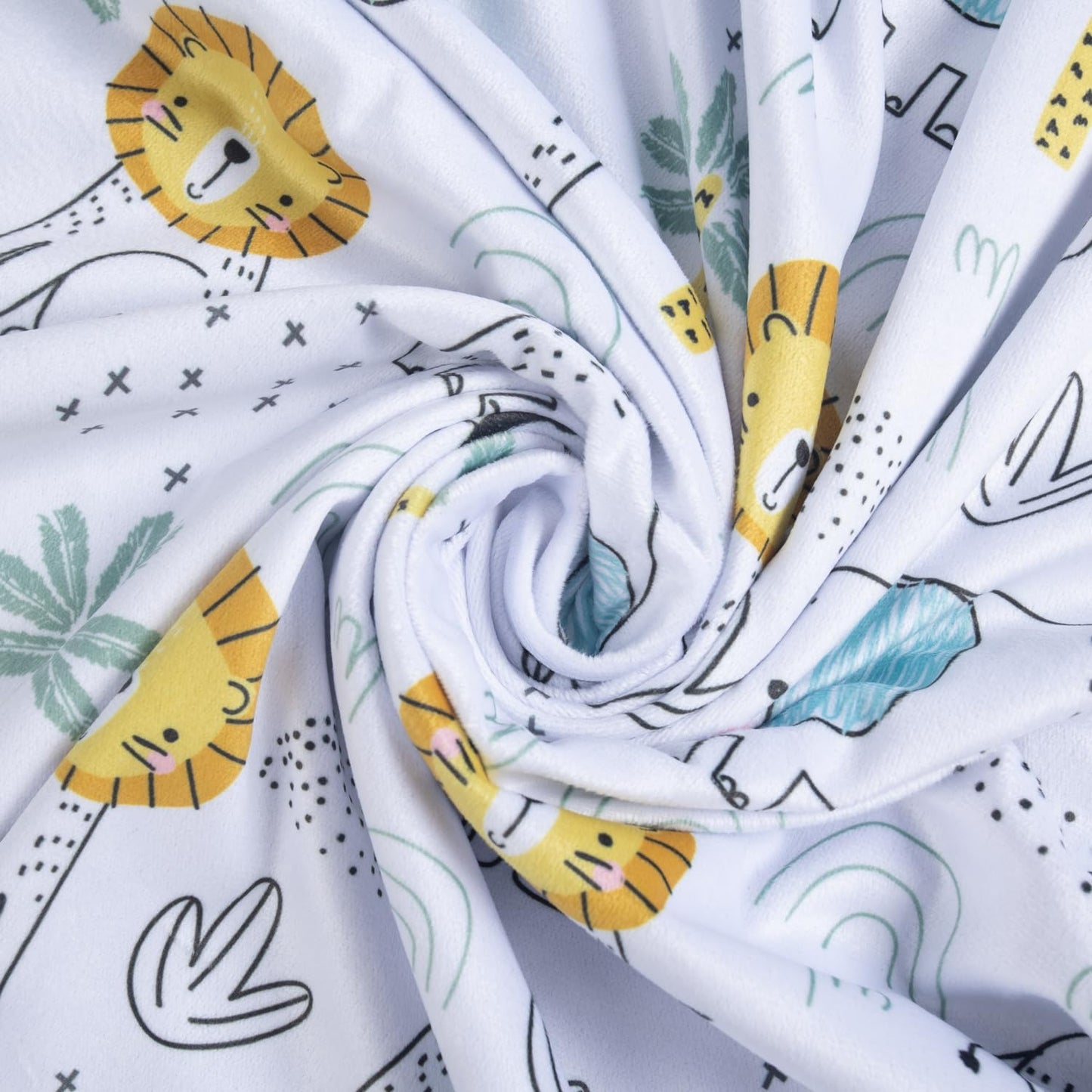 Baby Blanket for Boys Girls Soft Minky with Double Layer Dotted Backing, Cartoon Printed 30 x 40
