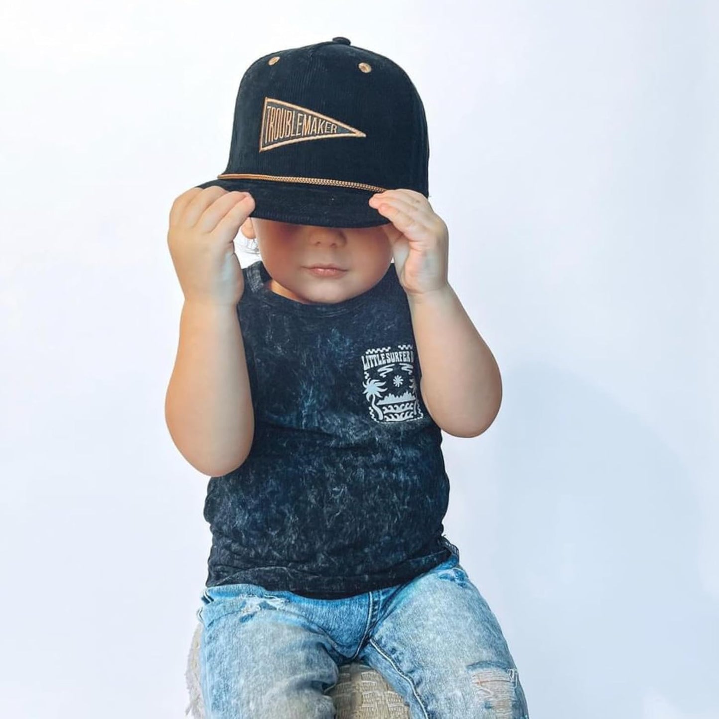 Baby Hats - Baseball Hat, Newborn Youth Flat Brim Mesh Trucker Surf Skate Bubba Bro Fitted Beach