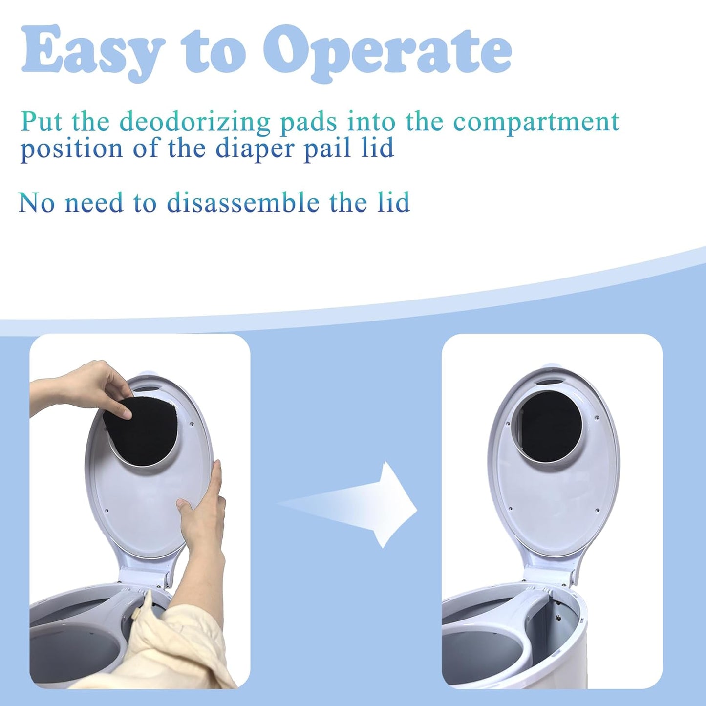 NewKe 10 Pack Baby Diaper Pail Deodorizer Refills Compatible with Ubbi Diaper Pail, Activated