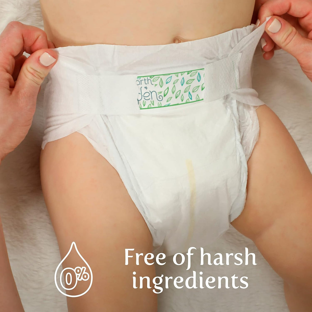 Earth & Eden Sensitive | Eco-Conscious & Hypoallergenic Diapers | Size 2 | 204 Count