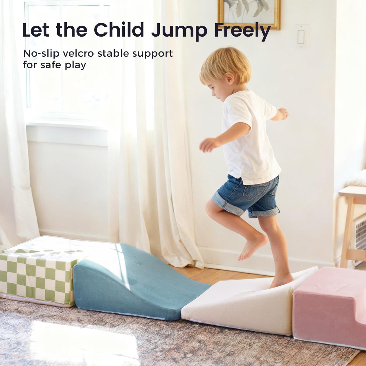 Tiny Land Soft Foam Climbing Blocks for Toddlers, 6-Piece Foam Blocks