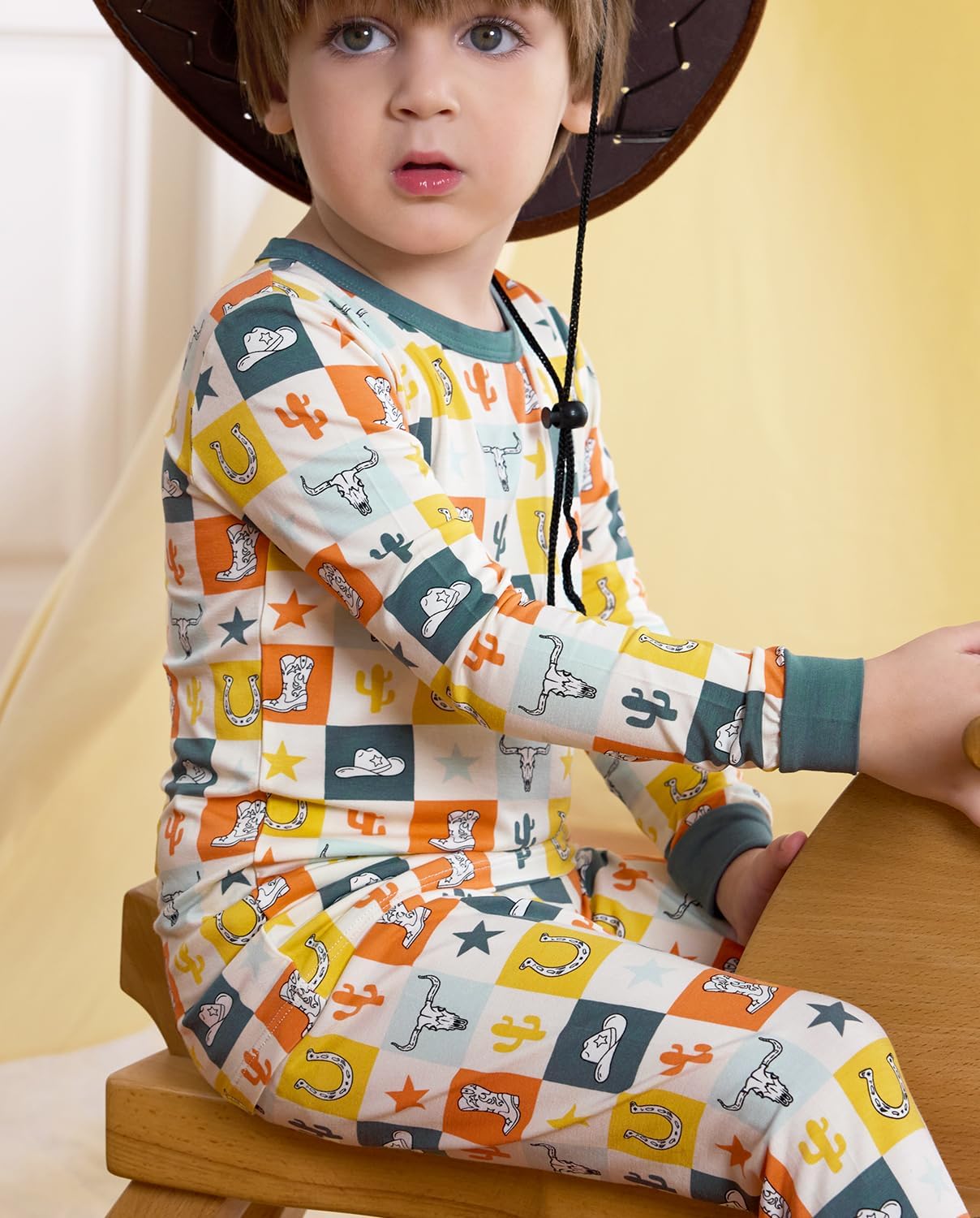 Bamboo Viscose Toddler Pajamas Boys Girls Baby 12M-8Y Pjs Sets Kids 2pcs Snug fit Long-Sleeve