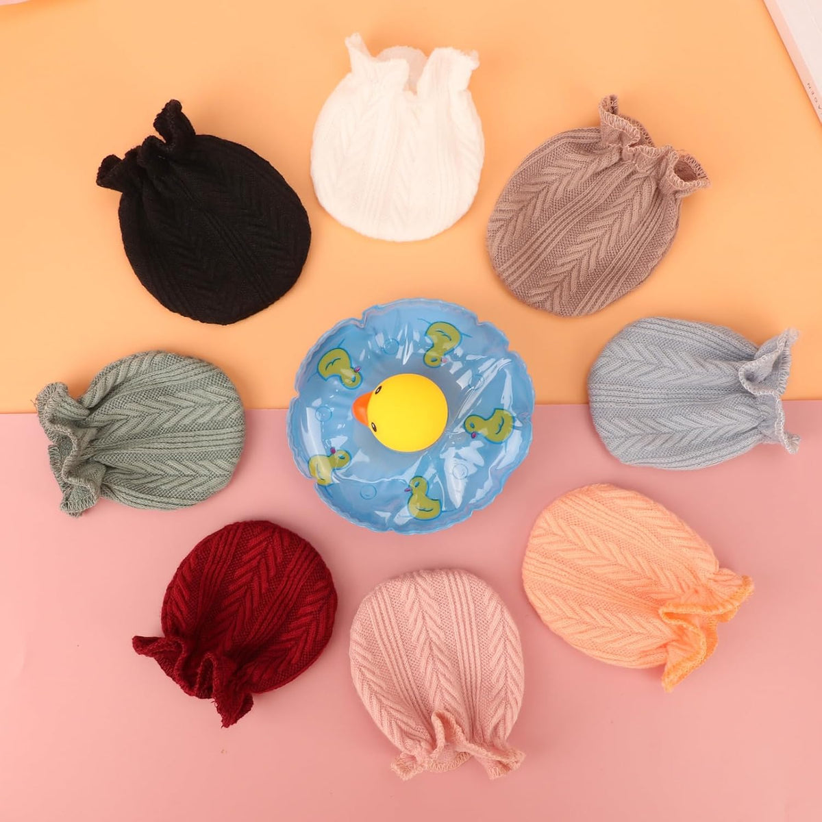 Newborn Baby Mittens No Scratch Cotton Elastic Wrist Gloves Infant Toddler Mittens for Baby Boy