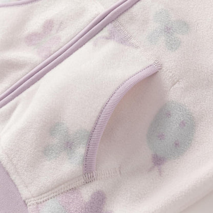DAVE & BELLA Kids Printed Polar Fleece Jacket Toddler Baby Boys Girls Zip Up Long Sleeve Spring