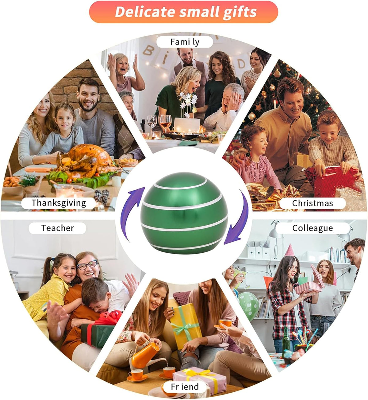 Desk-Toys for Fidget Kinetic-Cool-Gadgets: Cool-Stuff for Kid Children Teen Adult, Optical-Illusion