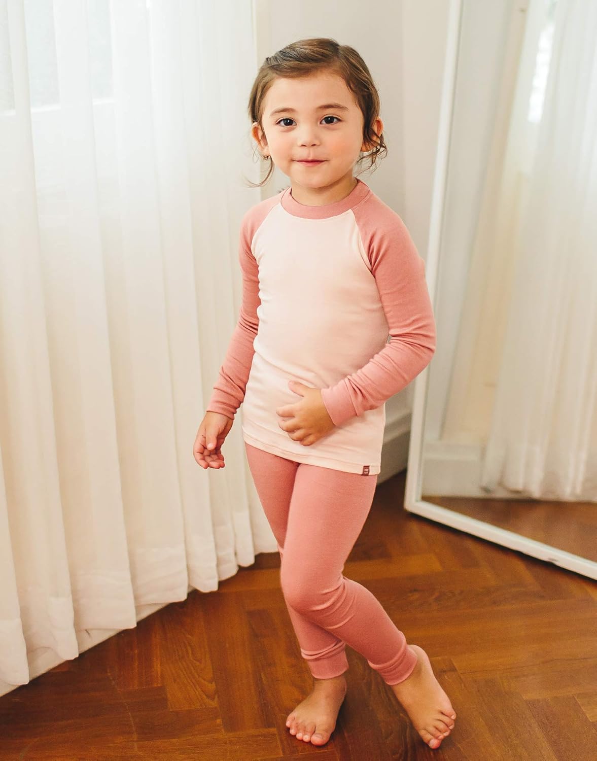 VAENAIT 6M-12Y Toddler Toddler Kids Toddler Girls Boys Soft Comfy Modal Tencel Solid Raglan