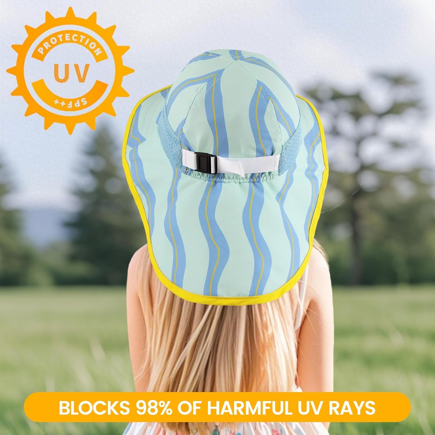 Baby Sun Hat with Neck Flap for Sun Protection Toddler Beach Hat UPF 50+ Outdoors 0-6 Years Boys