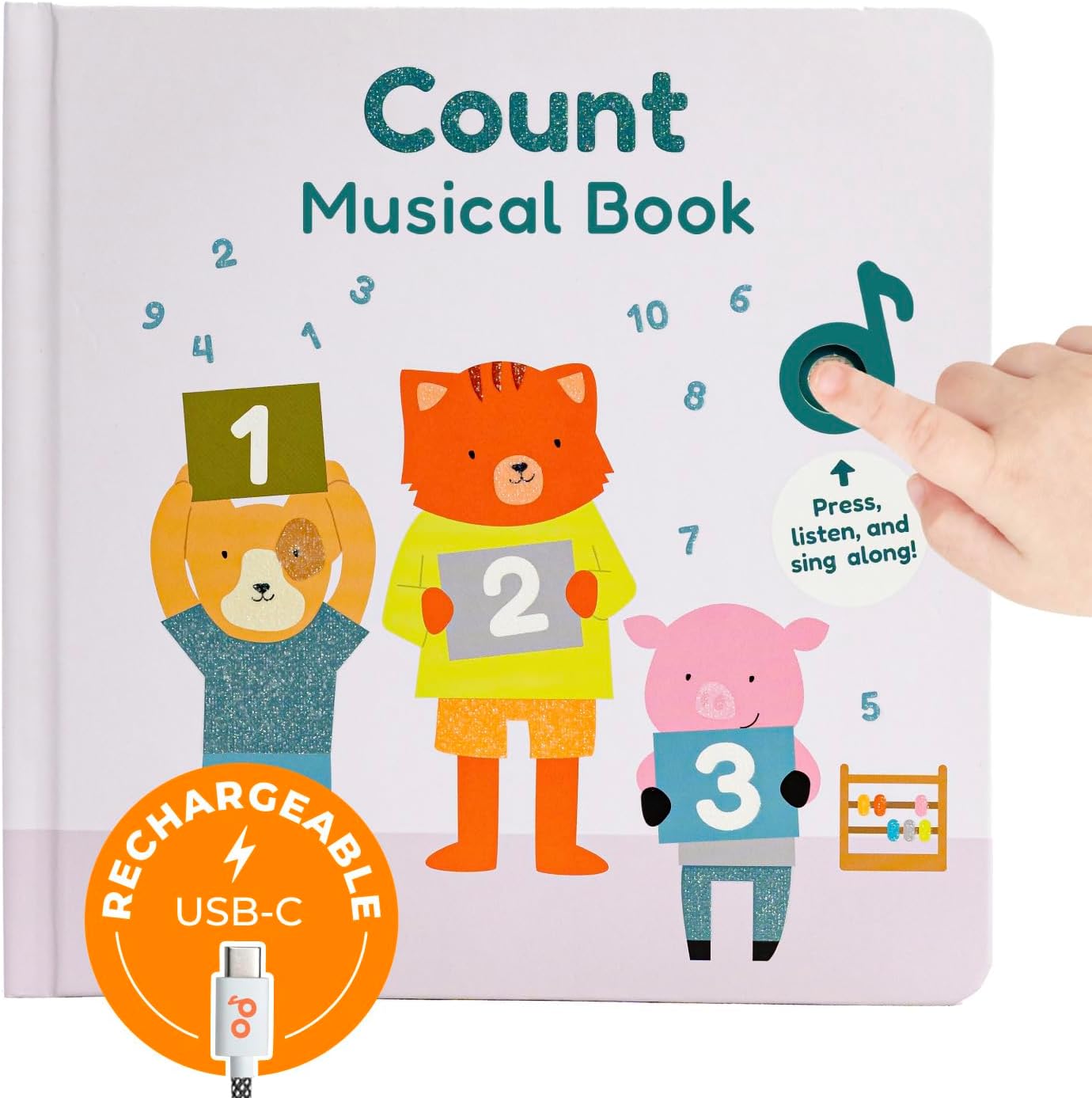 Cali's Books Number Book for Toddlers 1-3 - Learn to Count 1 2 3 Musical Books for Kids