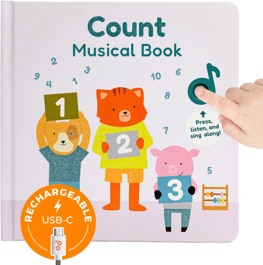 Cali's Books Number Book for Toddlers 1-3 - Learn to Count 1 2 3 Musical Books for Kids