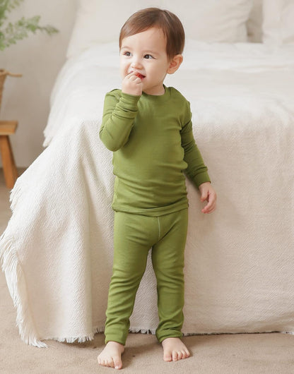 VAENAIT 6M-12Y Toddler Toddler Kids Toddler Girls Boys Soft Comfy Modal Tencel Solid Raglan