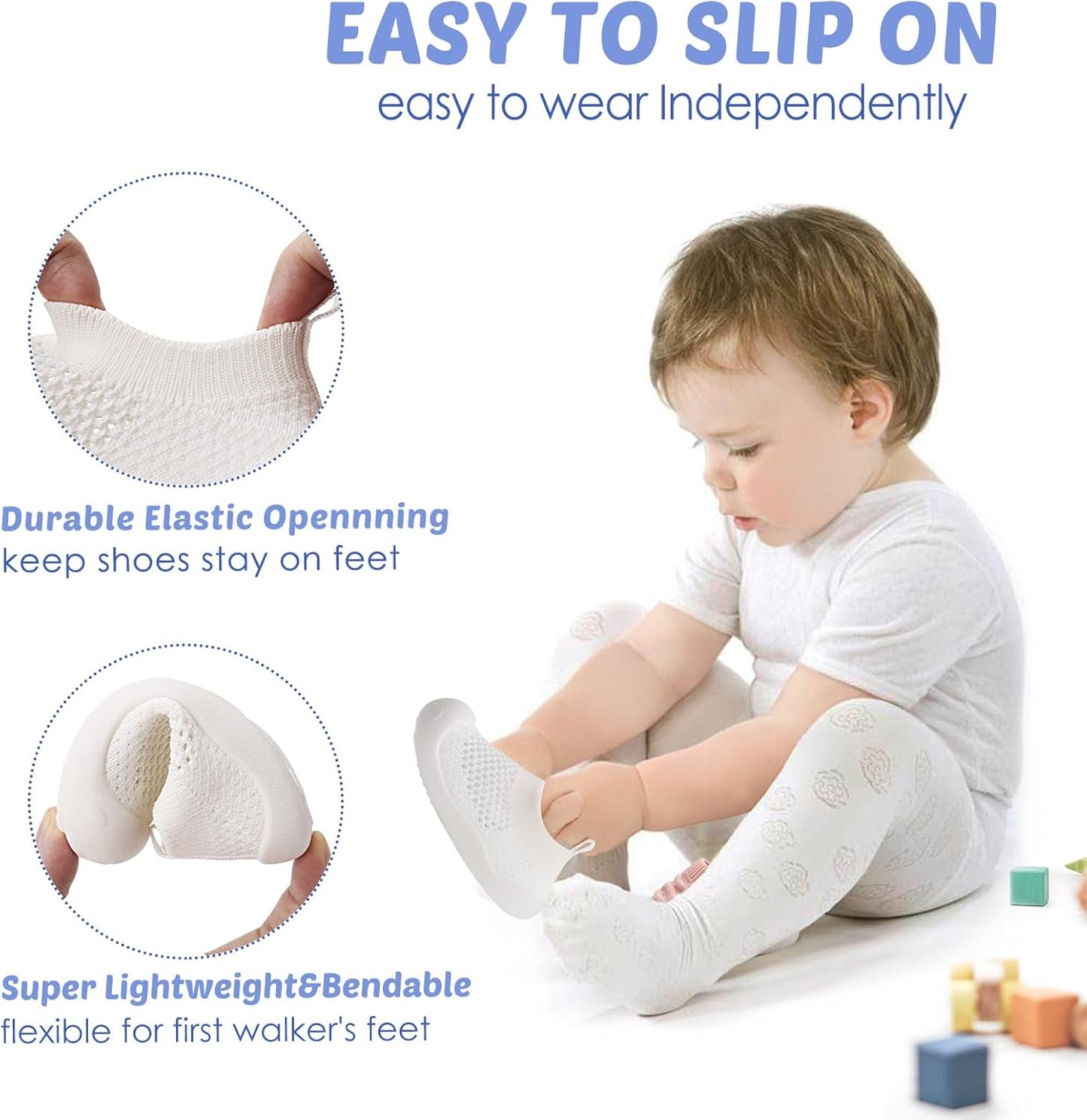 Baby Walking Shoes Toddler Girl Boy Soft Sole Breathable Mesh Slip on Summer Wide Shoes Infant